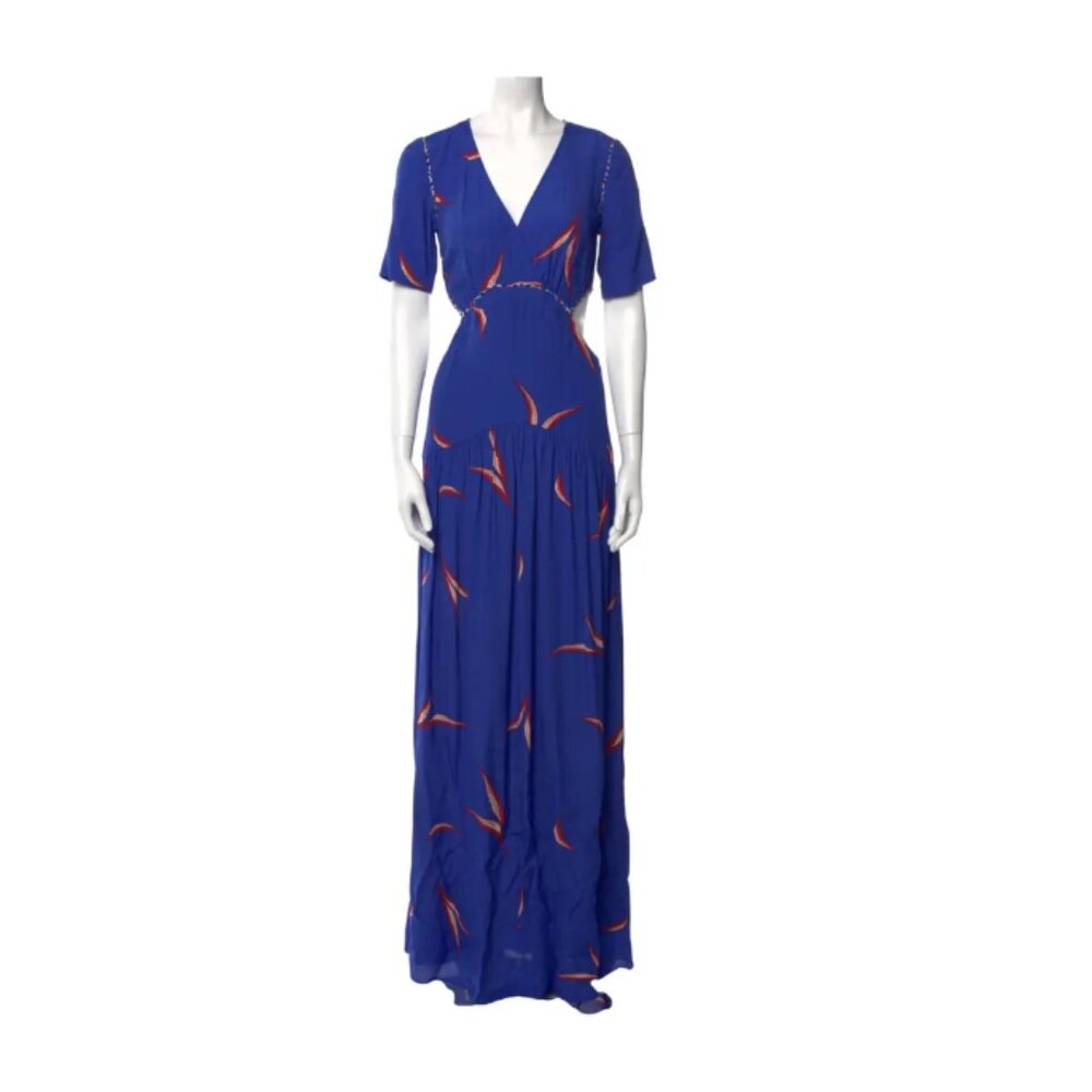 Ba&sh blue cut out maxi dress size S